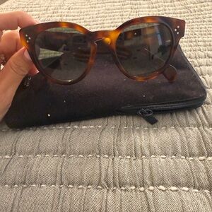 Celine Tortoiseshell Brown Cat-Eye Sunglasses